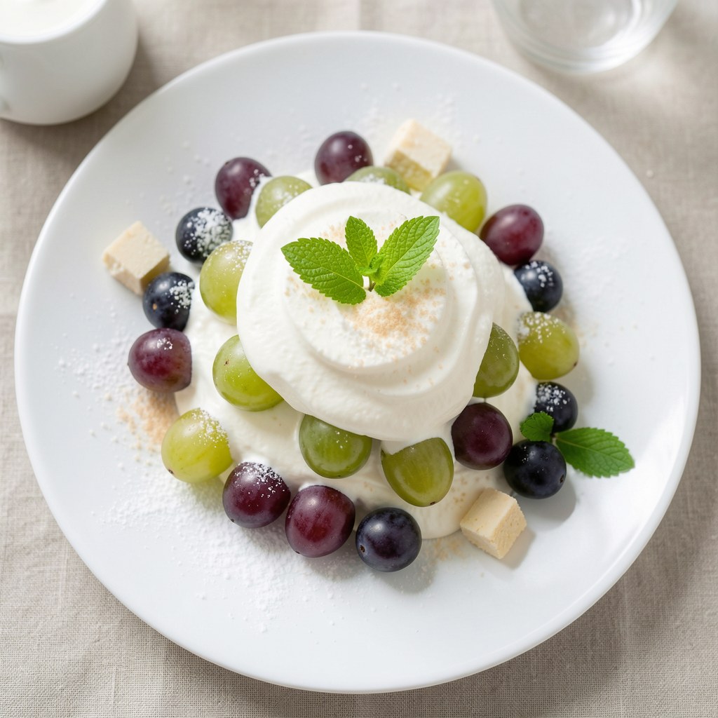 Deser z winogronami