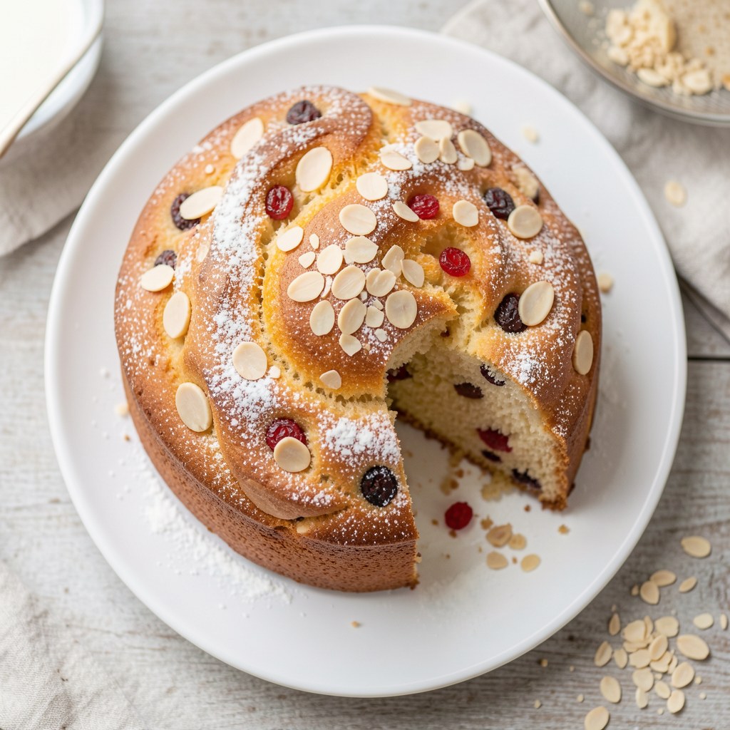 Migdałowo-drożdżowa babka wielkanocna