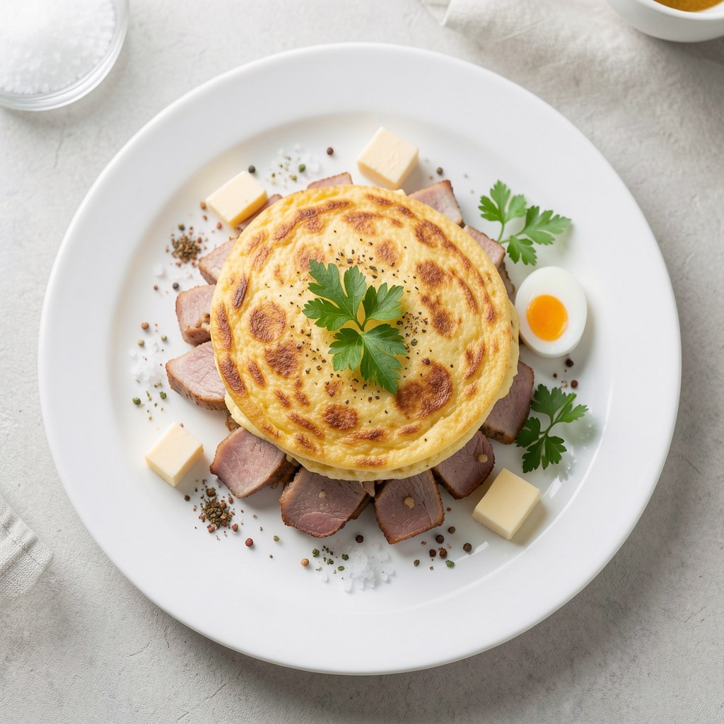 Jajecznica z mięsem