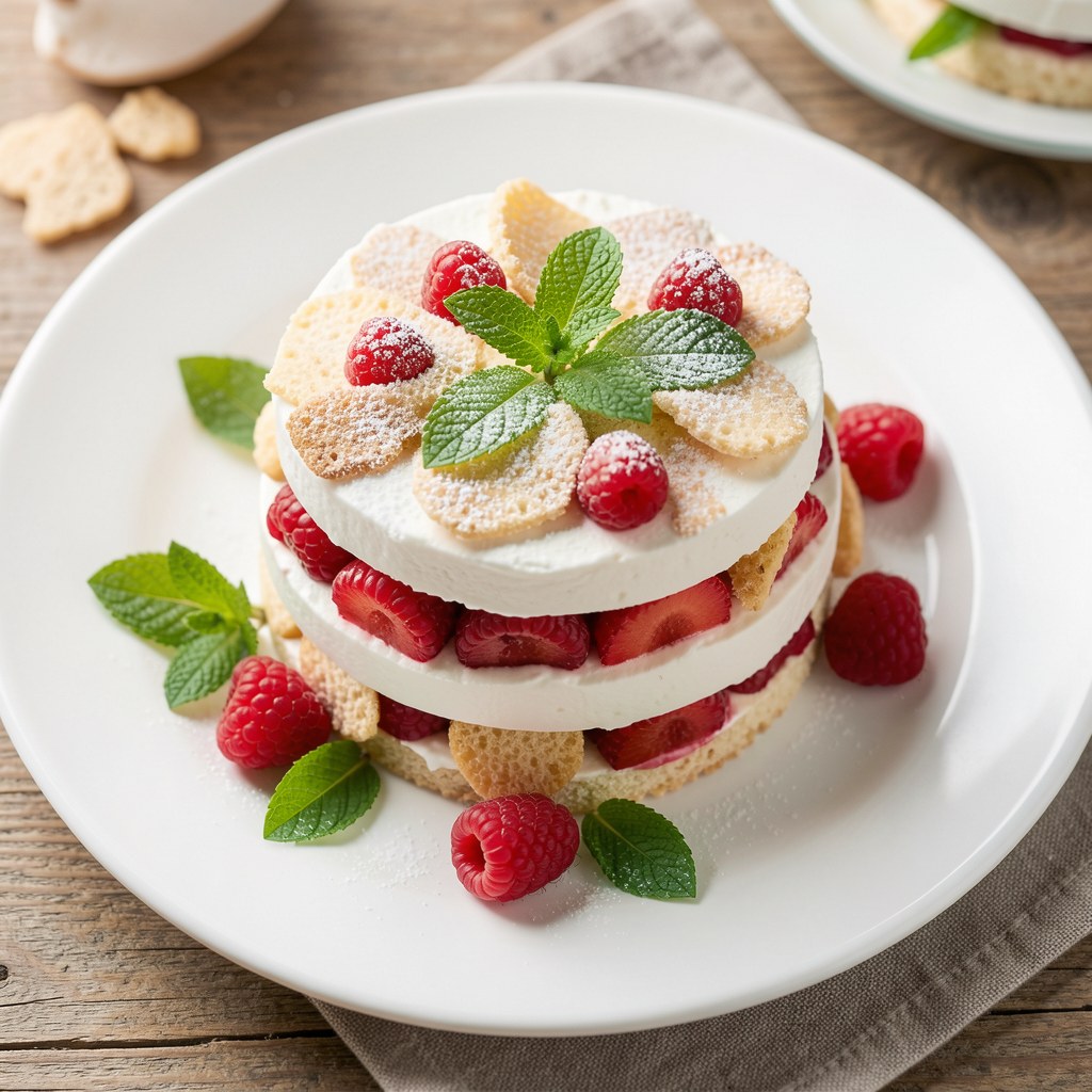 Deser z ricottą i truskawkami