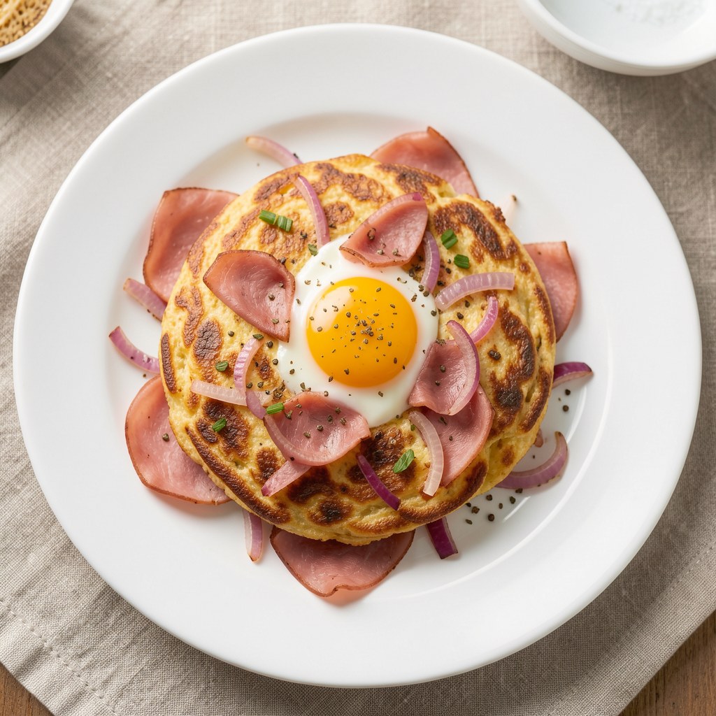 Jajecznica z szynką