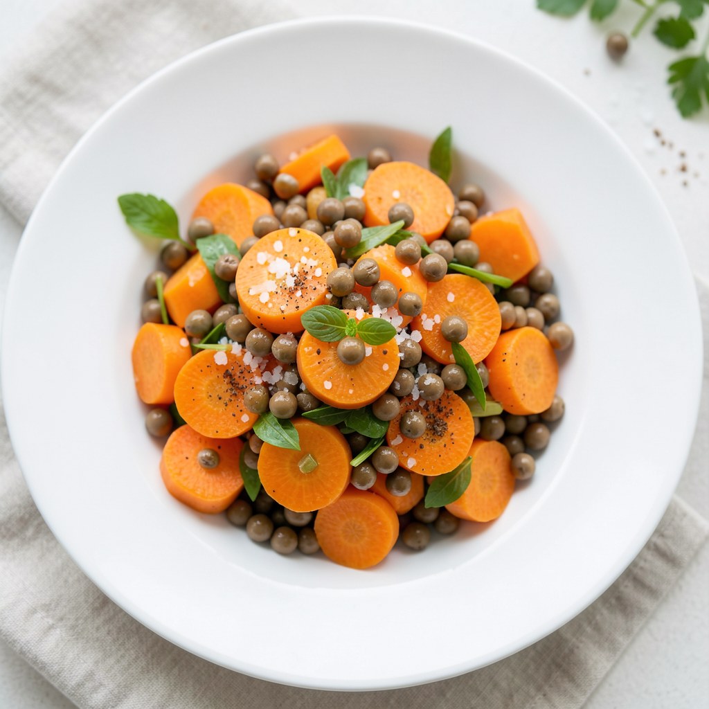 Marchewka z groszkiem i miodem