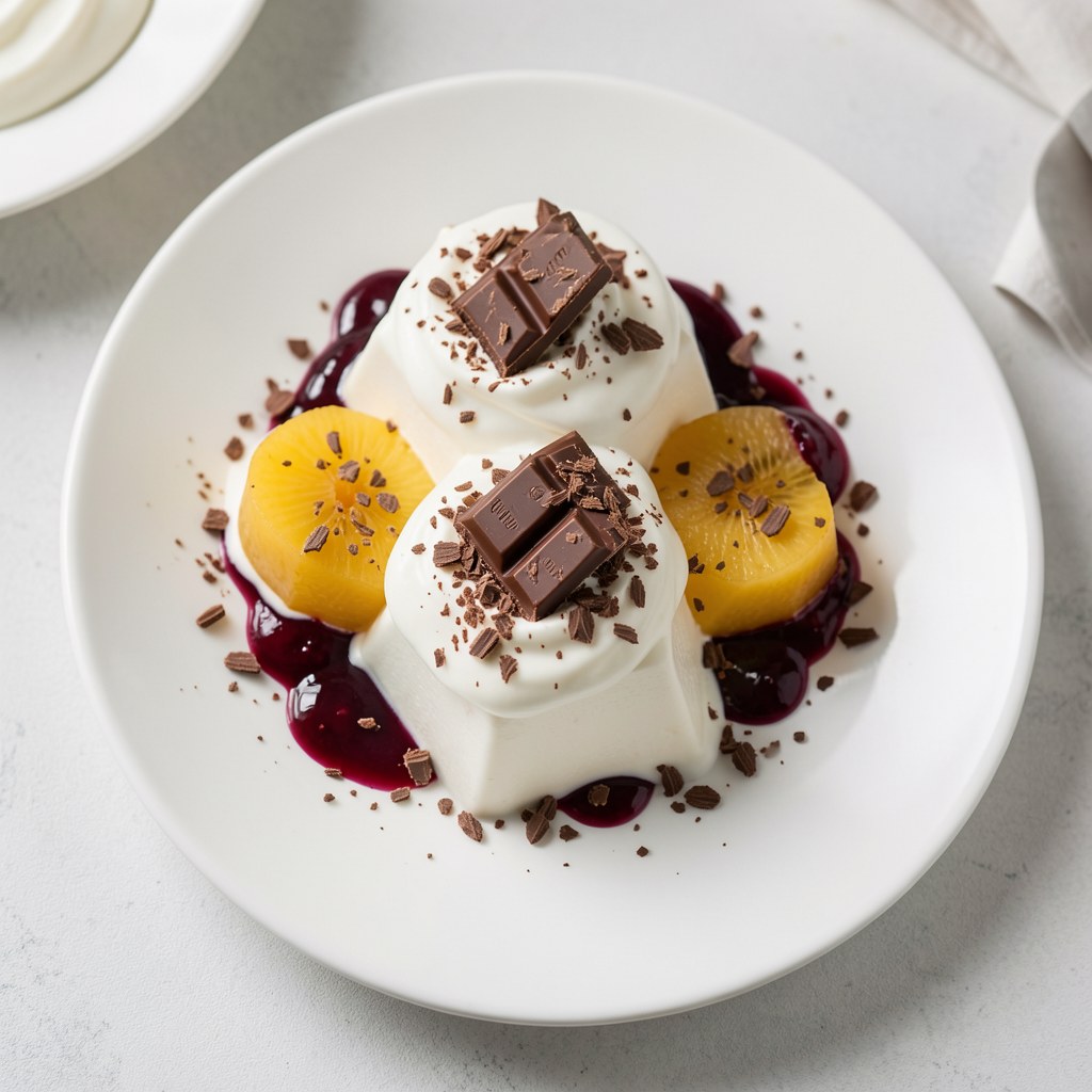 Deserek galaretkowy ze śmietaną