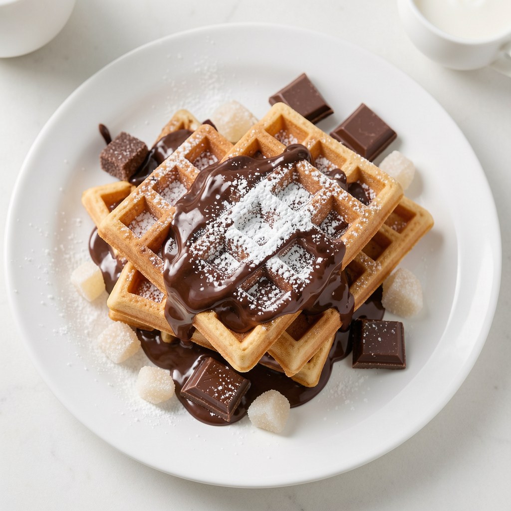 Wafle z masą czekoladową