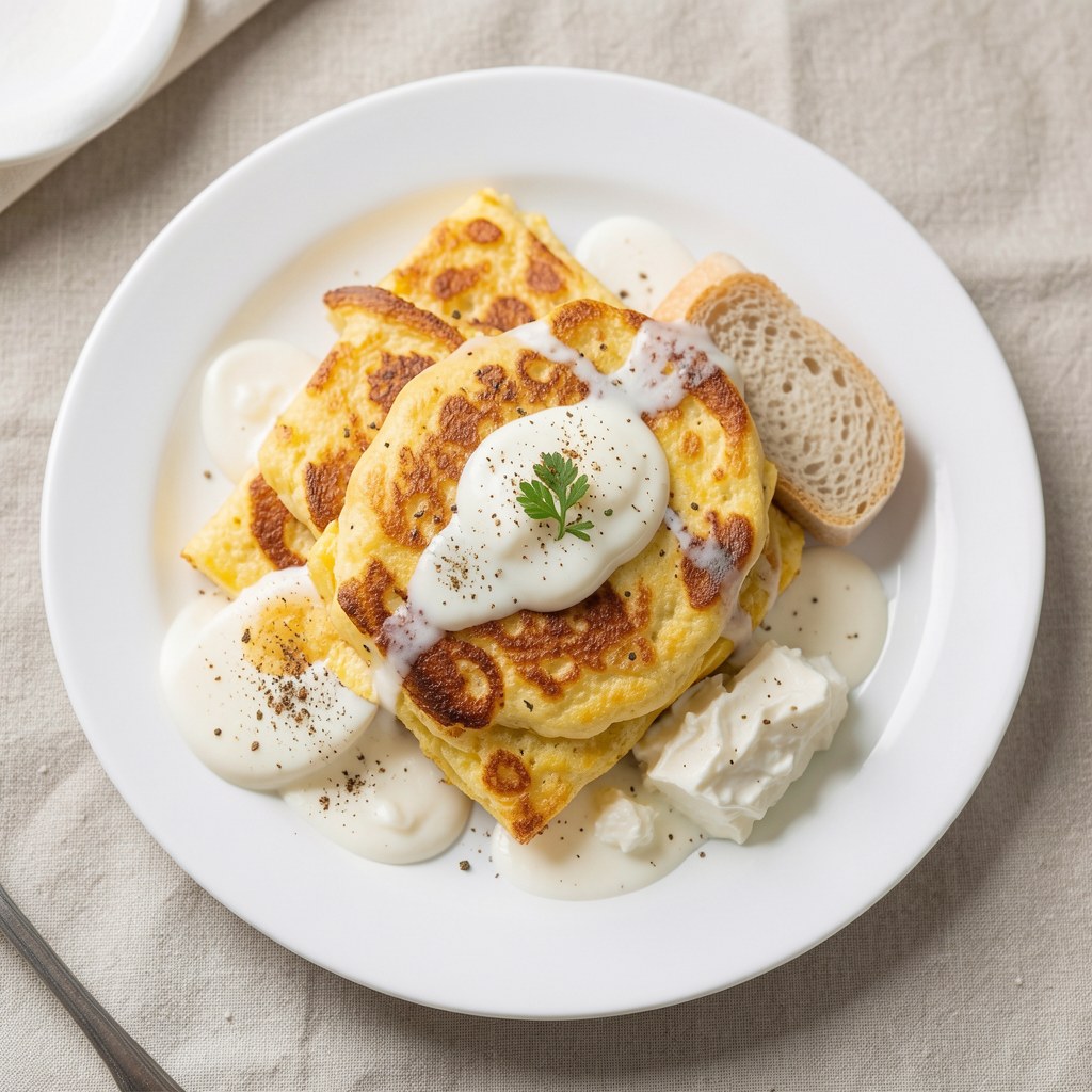 Jajecznica z grzankami (wg Halbańskiego)