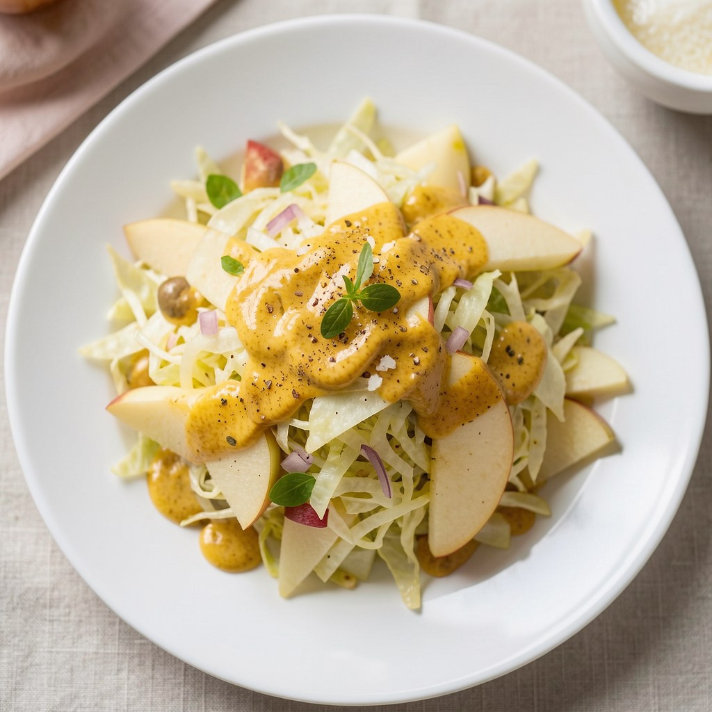 Sałatka z kapusty włoskiej z musztardą