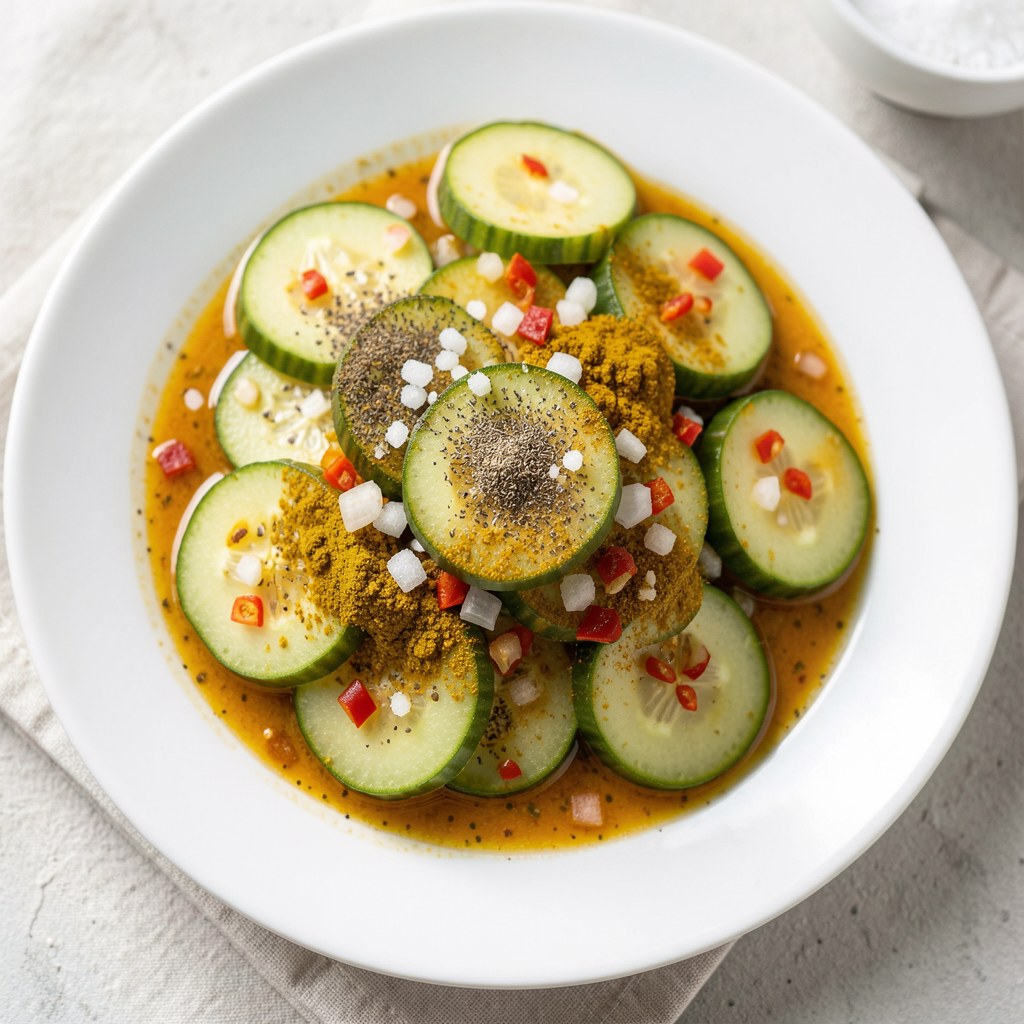 Ogórki po meksykańsku z curry.