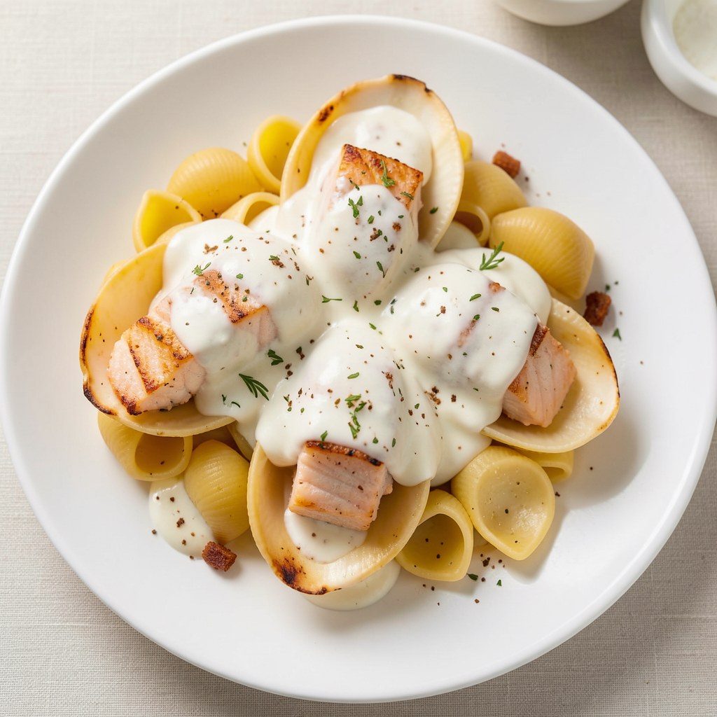 Canchigioni z łososiem