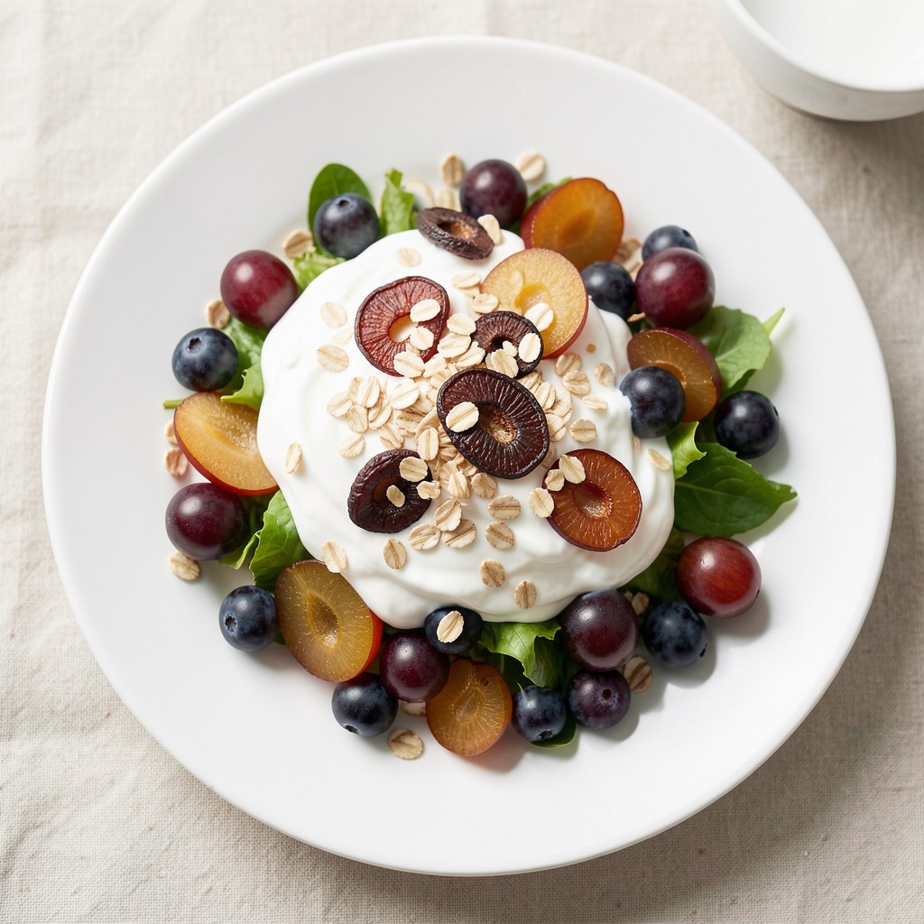 Sałatka z bordowych owoców - lekko przeczyszczająca