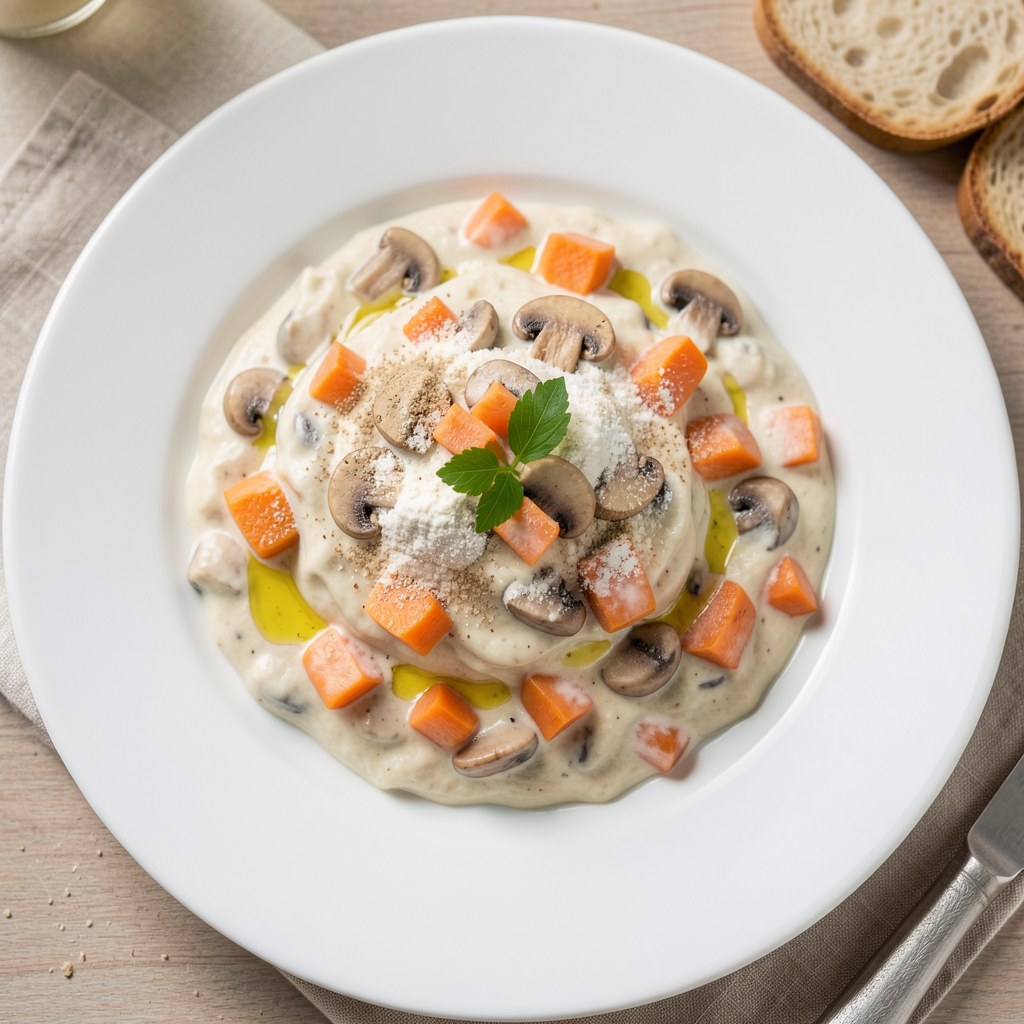 Marchewka z grzybami