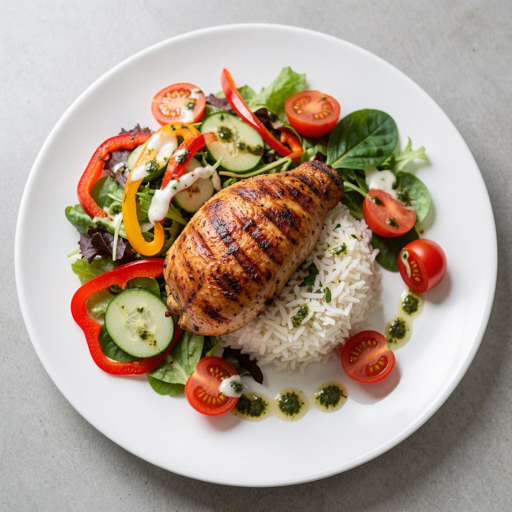 Grillowany kurczak z ryżem