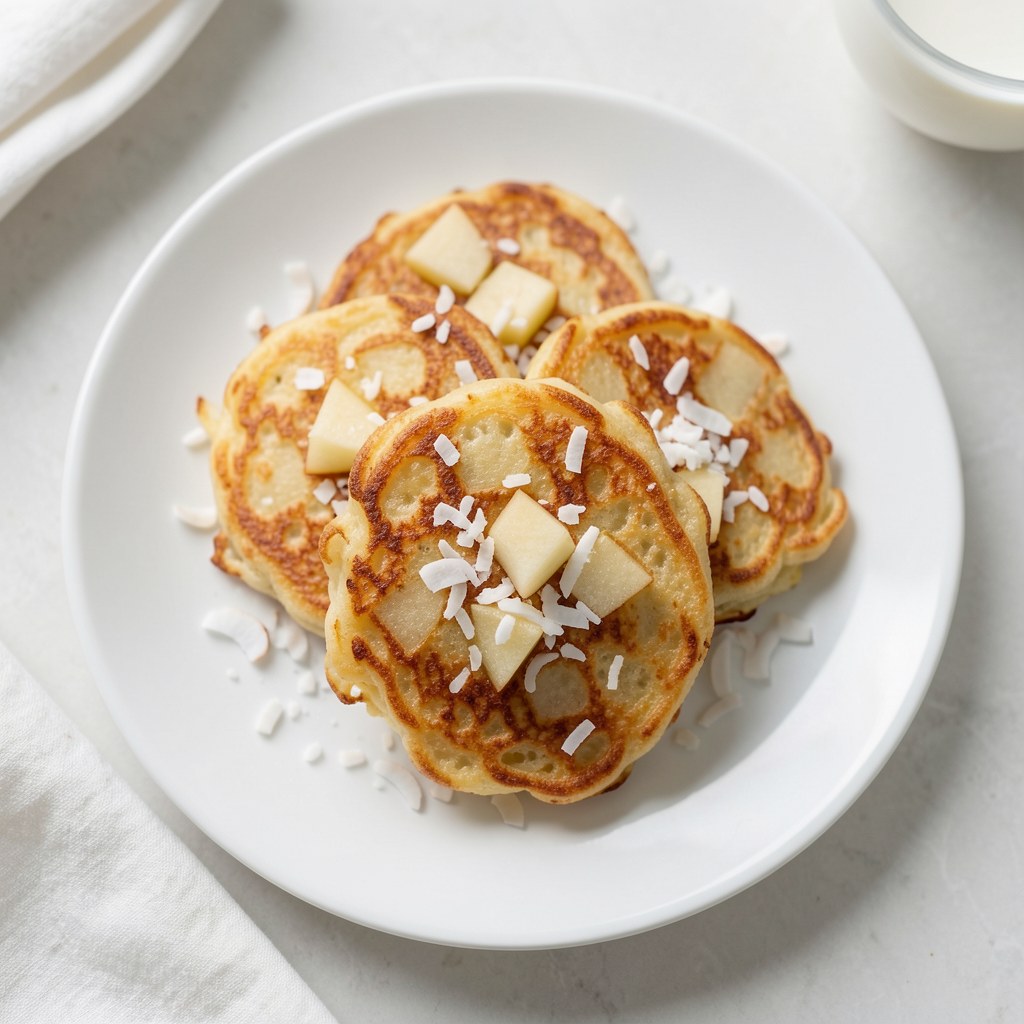 Racuchy jabłkowo-kokosowe