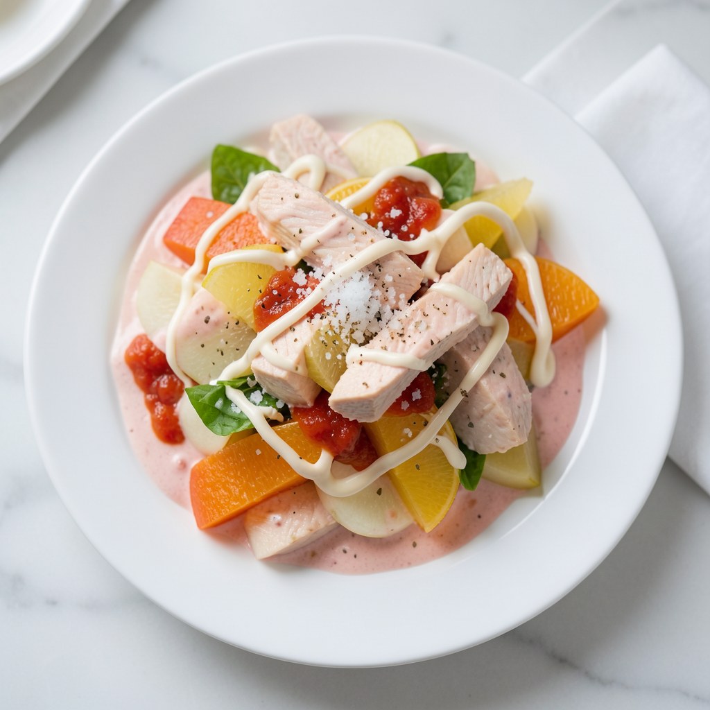 Sałatka z tuńczyka i brzoskwin