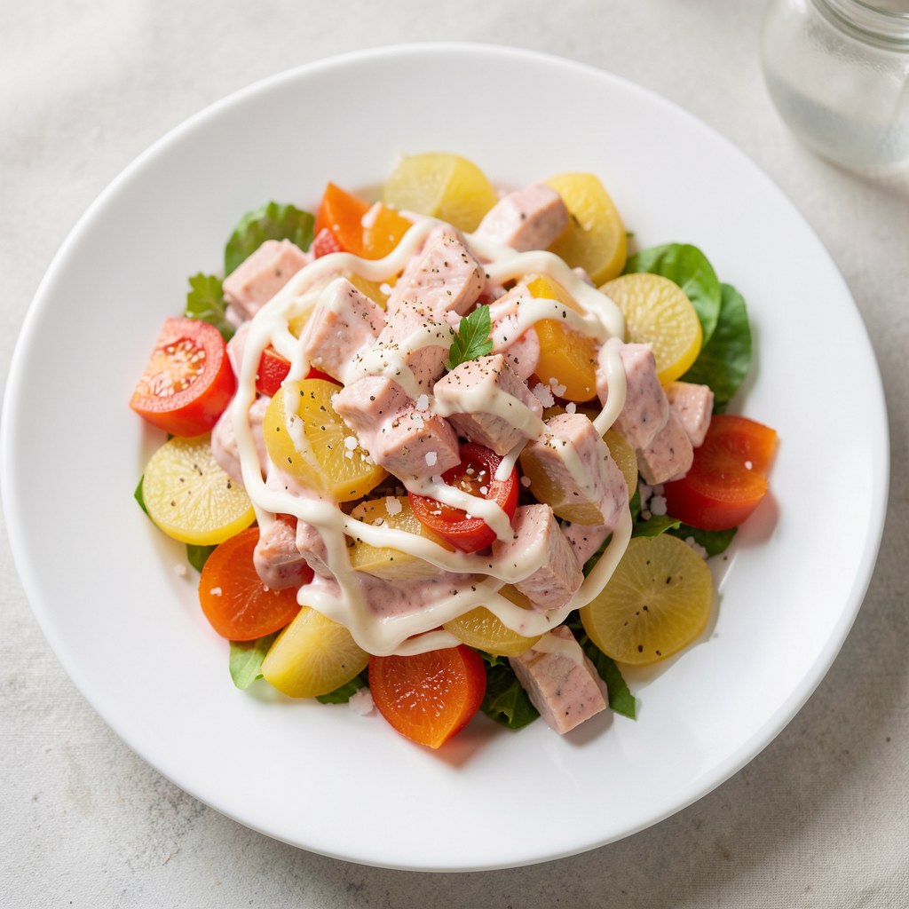 Sałatka z tuńczyka i brzoskwin