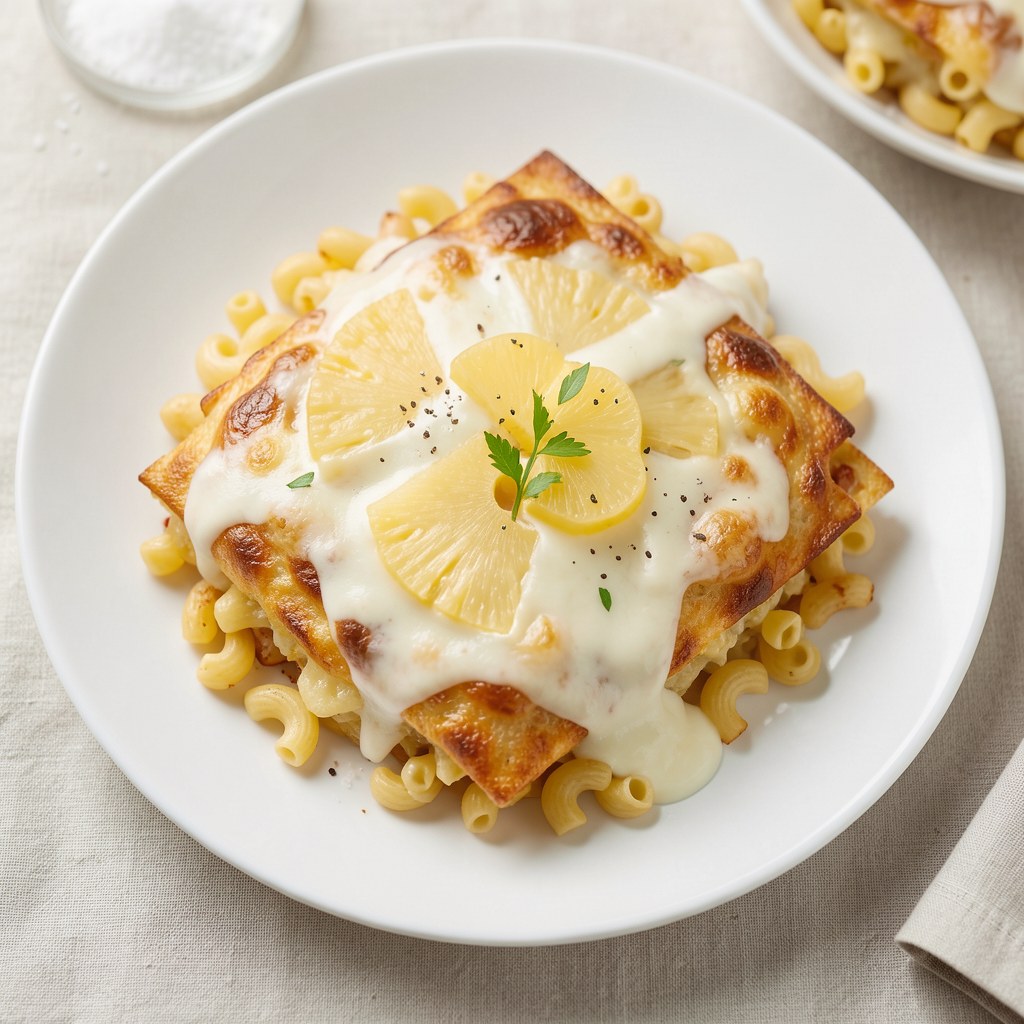 Zapiekanka porowo-ananasowa