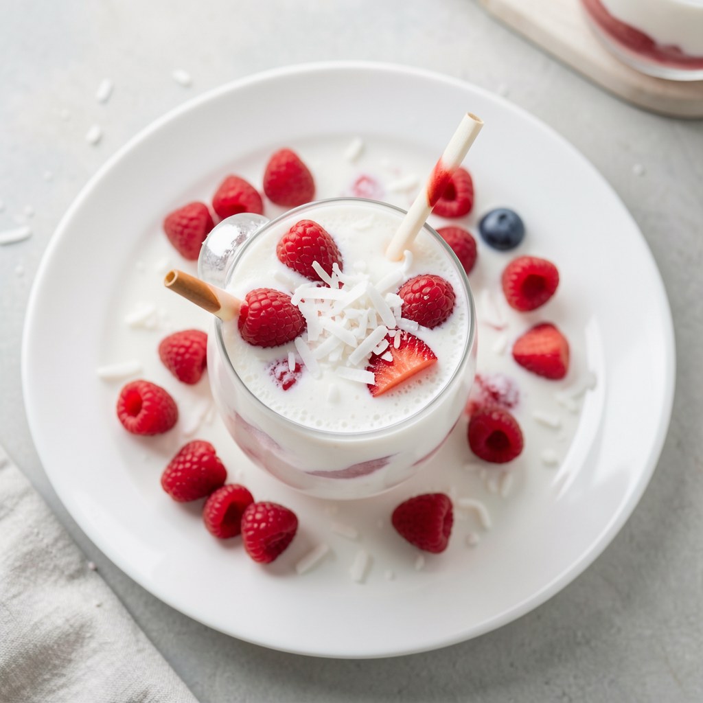 Koktail kokosowo-truskawkowy dla dorosłych