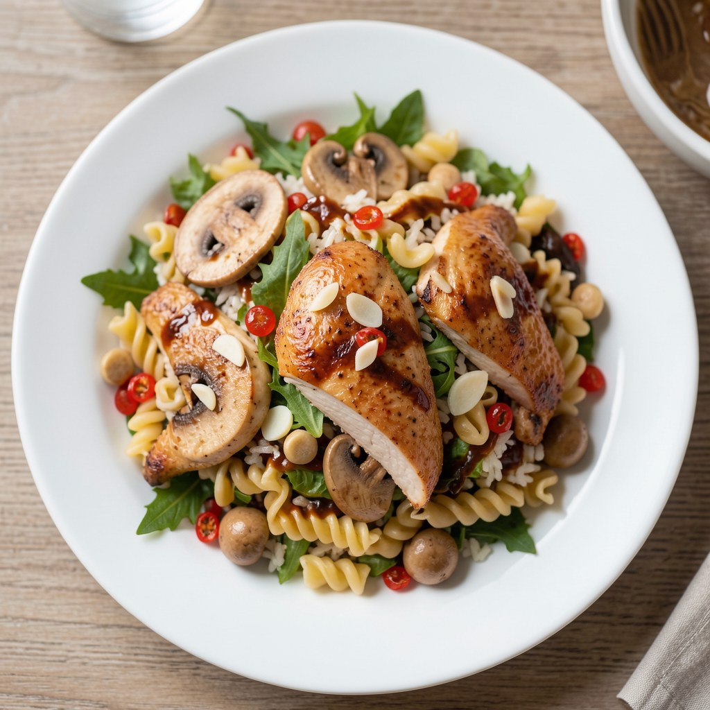 Sałatka z makaronem ryżowym