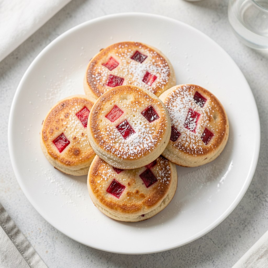 Racuszki z rabarbarem