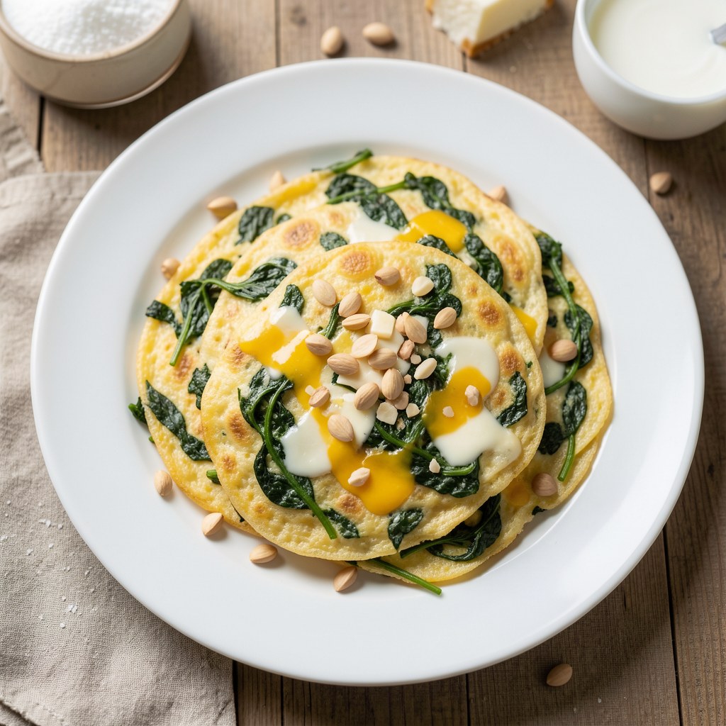 Szpinak w omlecie serowym