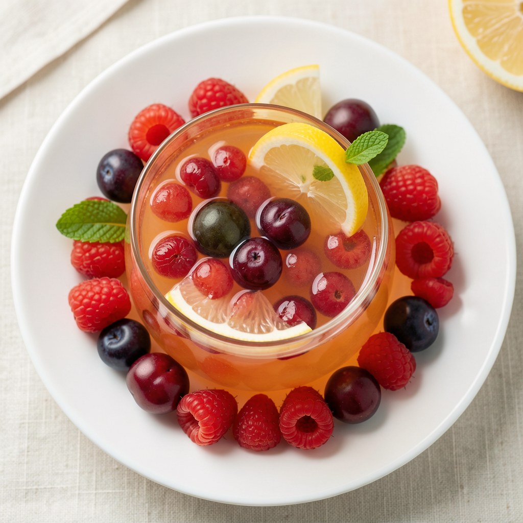 Kompot truskawkowo-wiśniowy