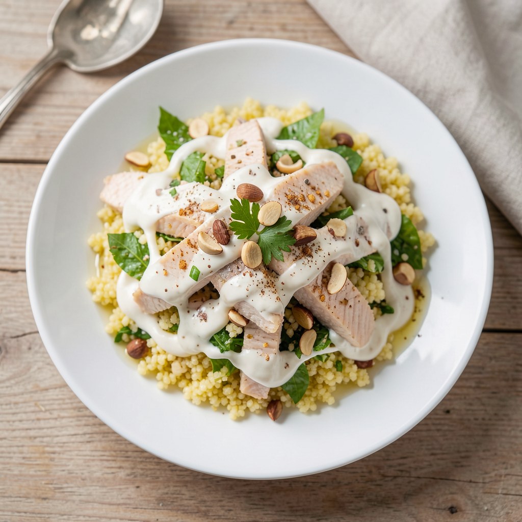 Sałatka z tuńczyka z kaszą kuskus