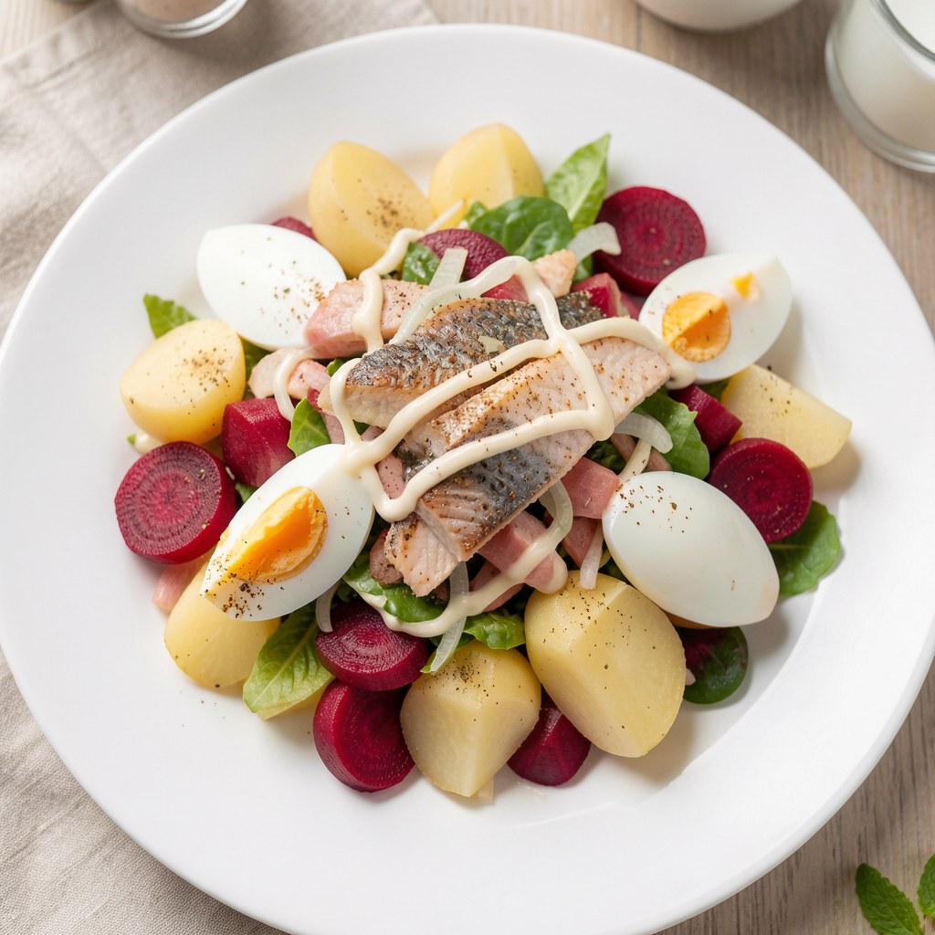 Sałatka śledziowa z burakami ćwikłowymi