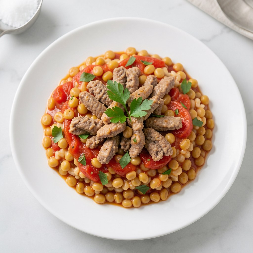 Pulpeciki z fasolą w sosie pomidorowym