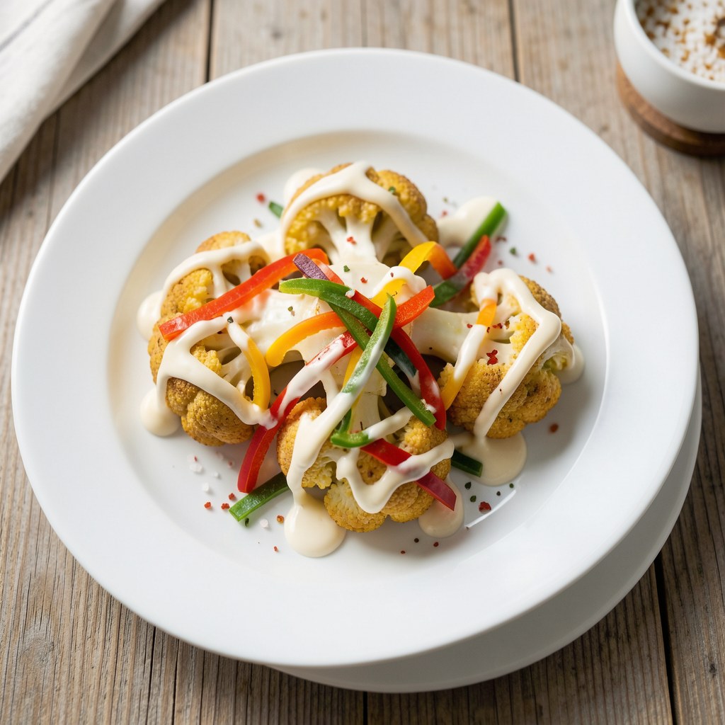 Kalafior z kolorową papryką