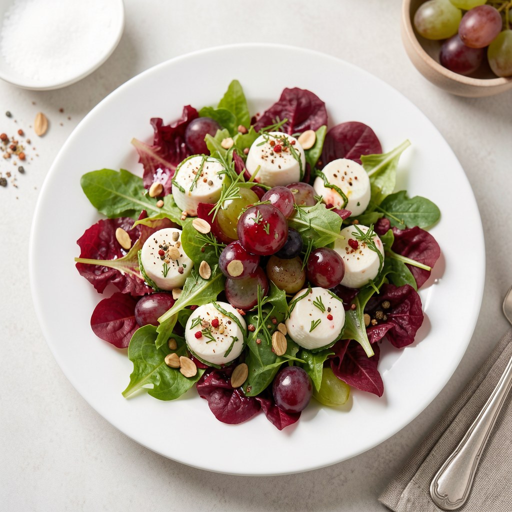 Sałatka z twarogowymi kuleczkami