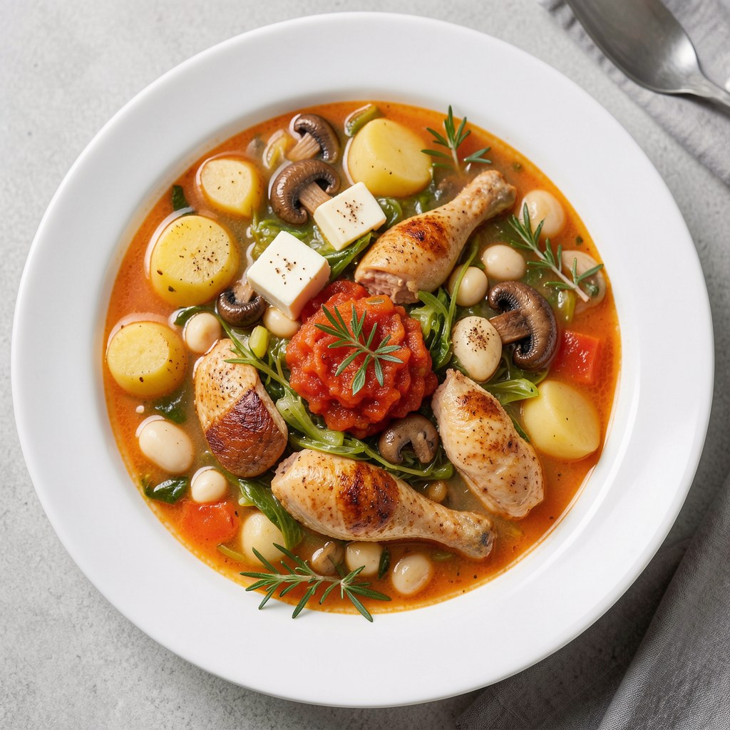 Zupa jarzynowa z pieczarkami