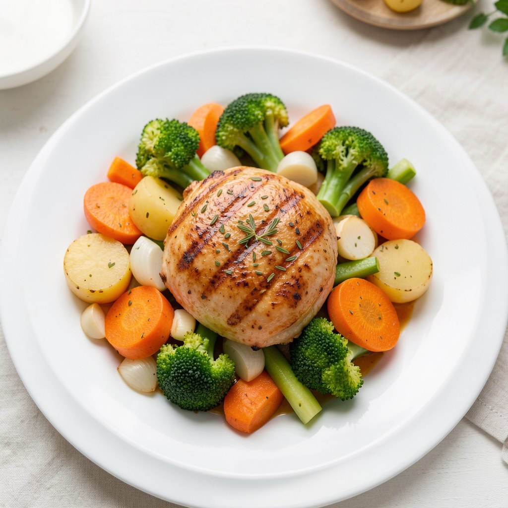 Grillowany kurczak z warzywami