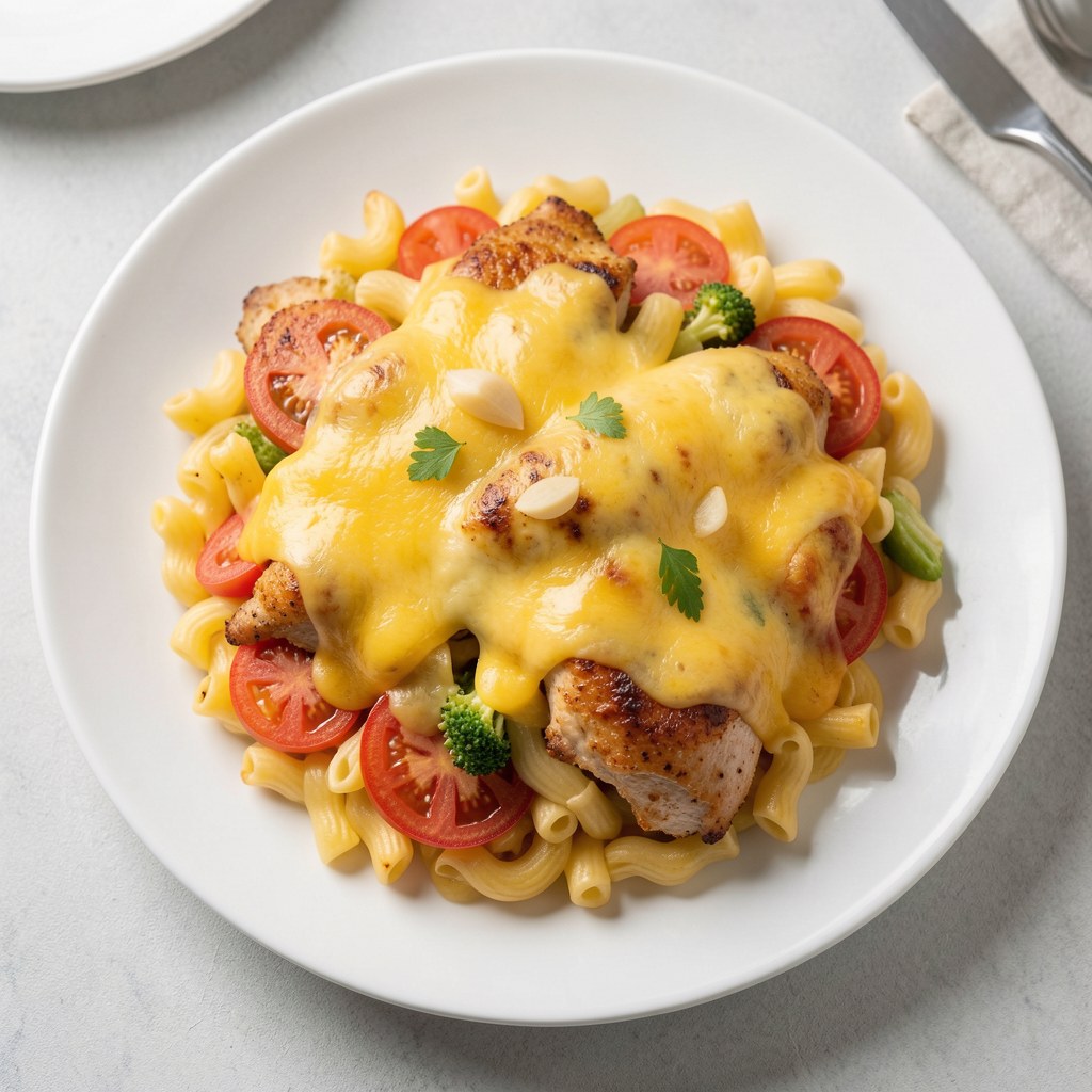 Zapiekanka makaronowa z pierśią kurczka