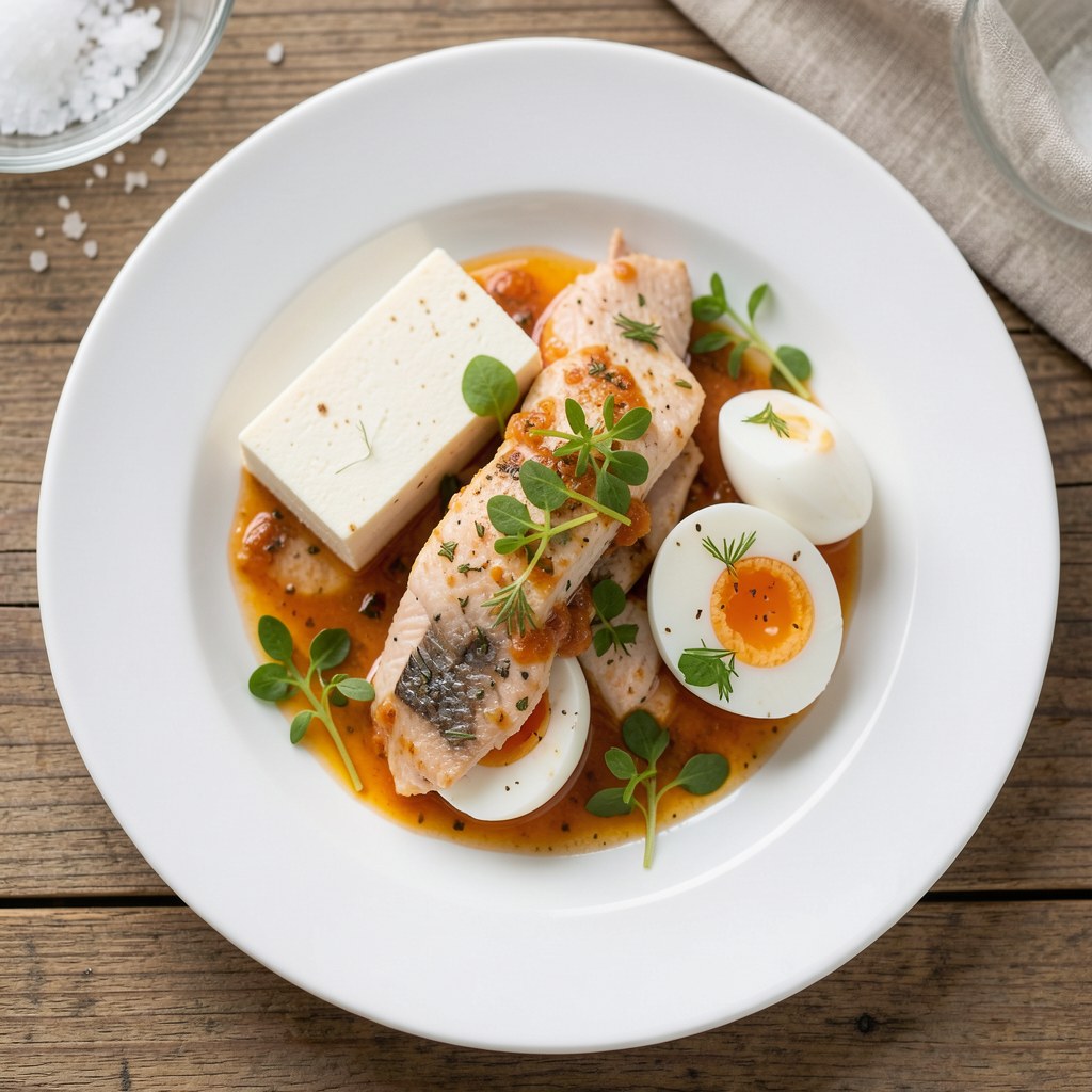 Serek wiejski z tuńczykiem i jajkiem