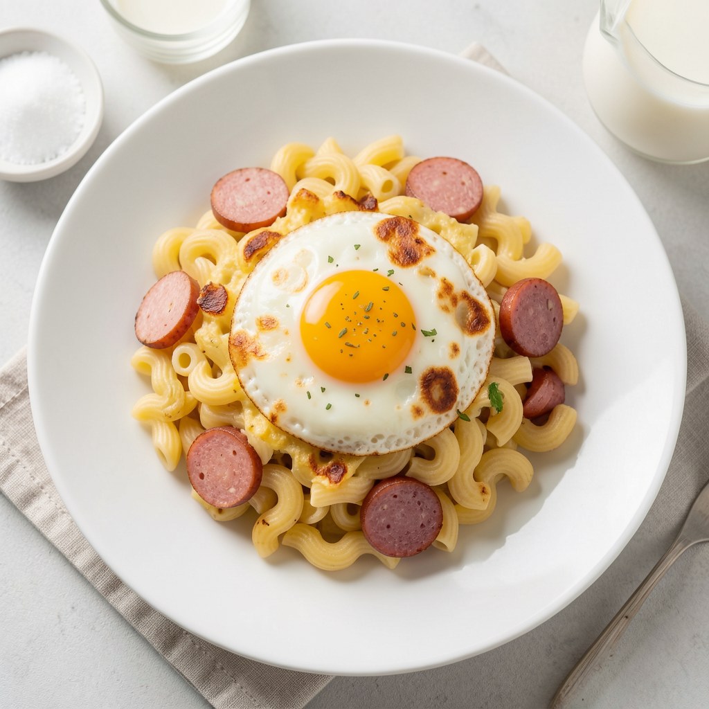 Danie z makaronu i jajek