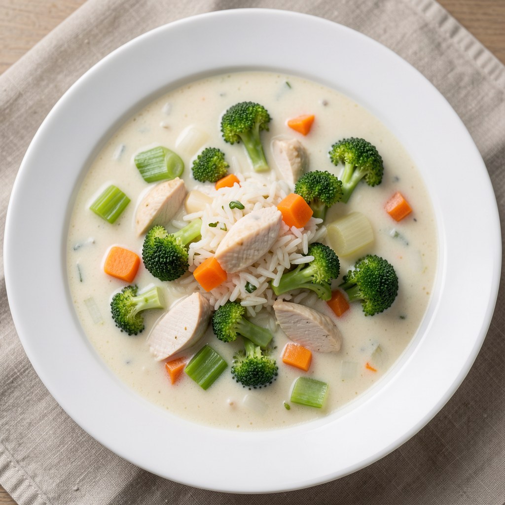 Zupa brokułowa z ryżem