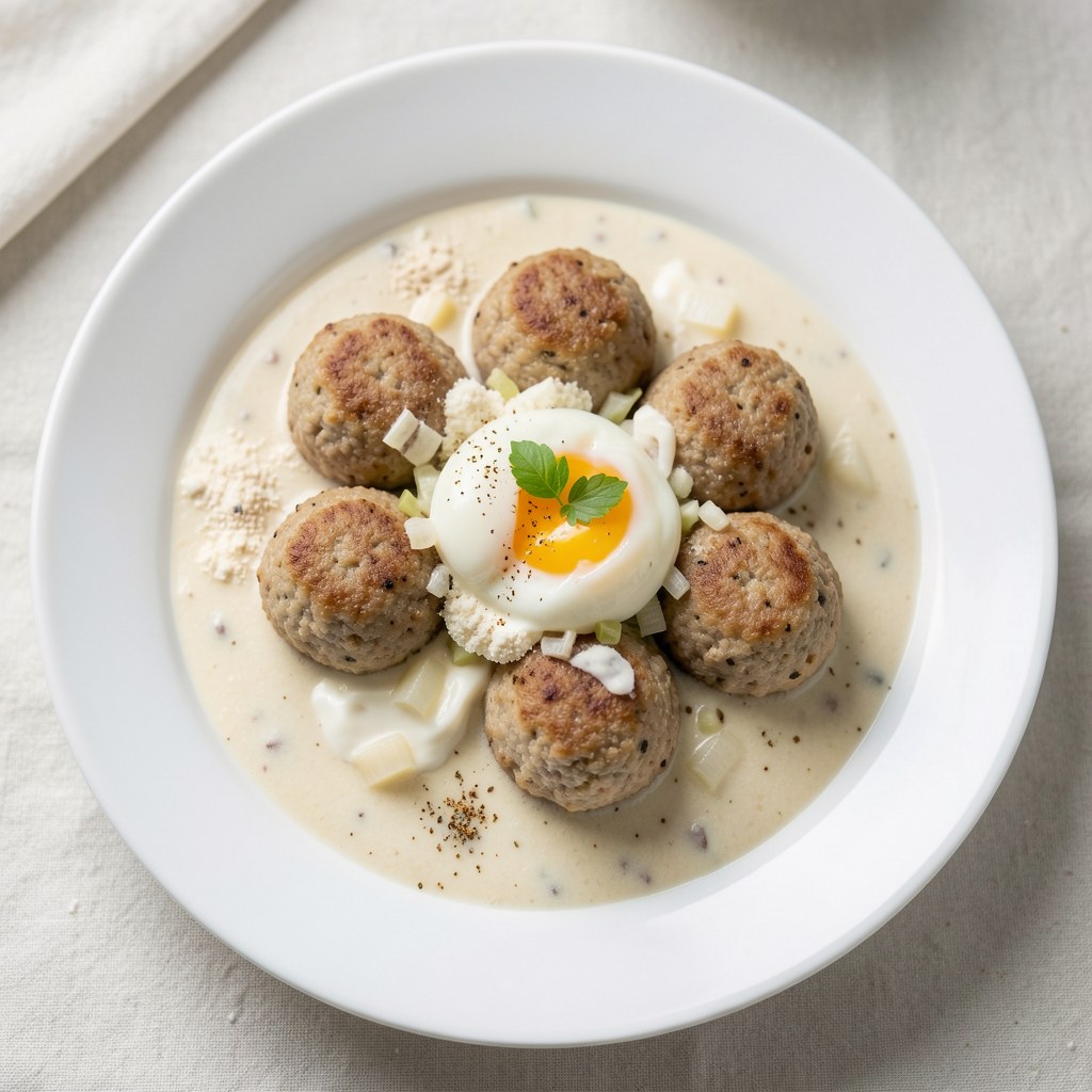 klopski w sosie koperkowym