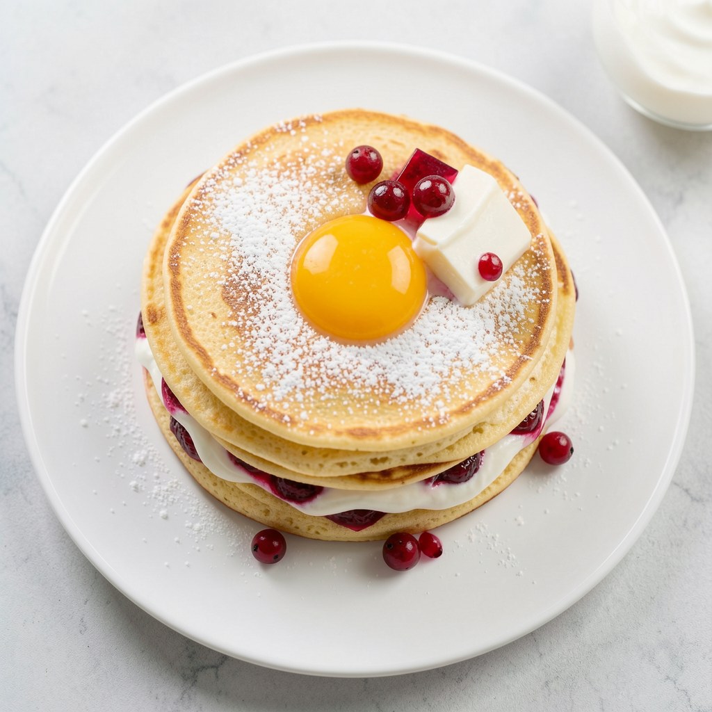 Tort omletowy z jagodami