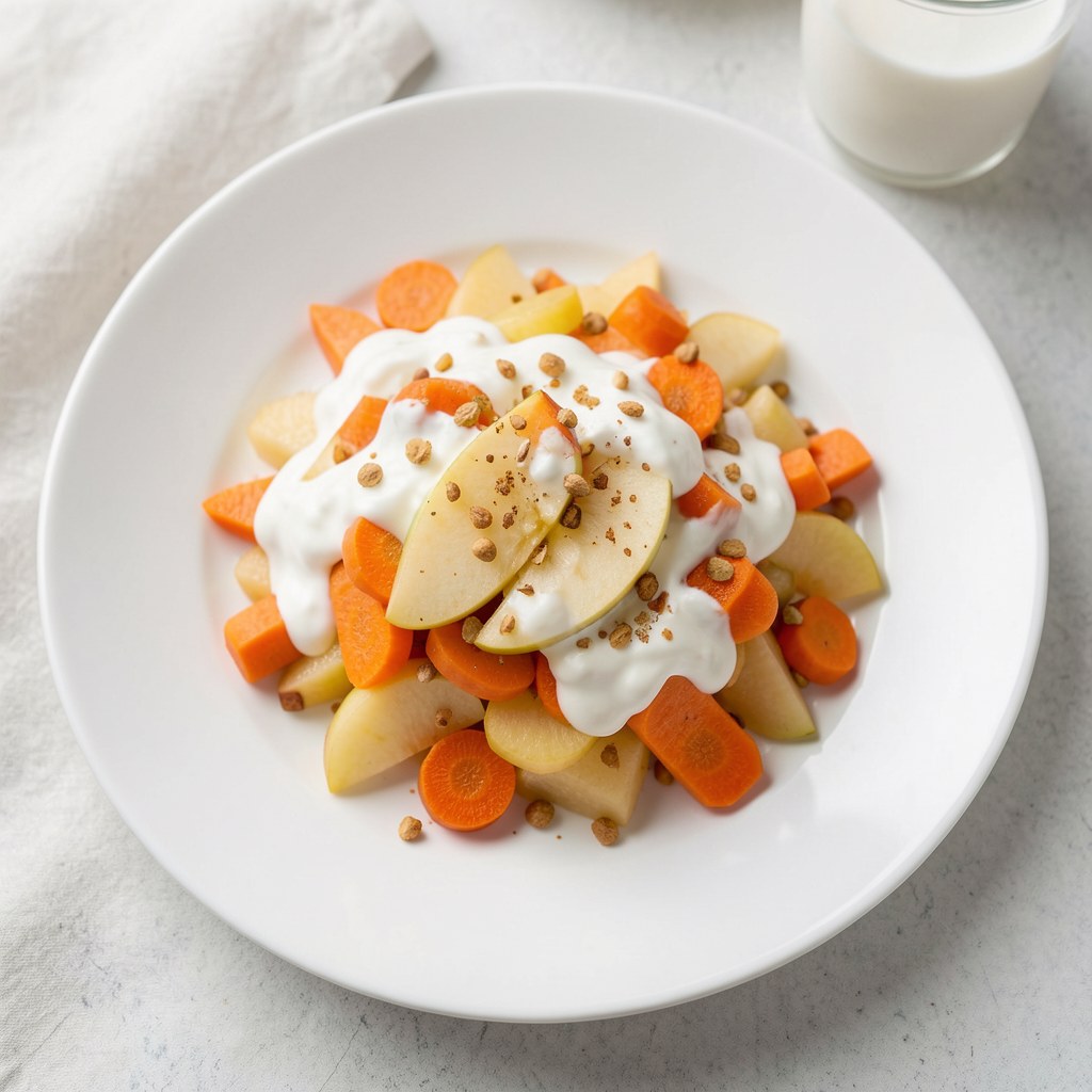 Surówka z marchewki i jabłka z rodzynkami