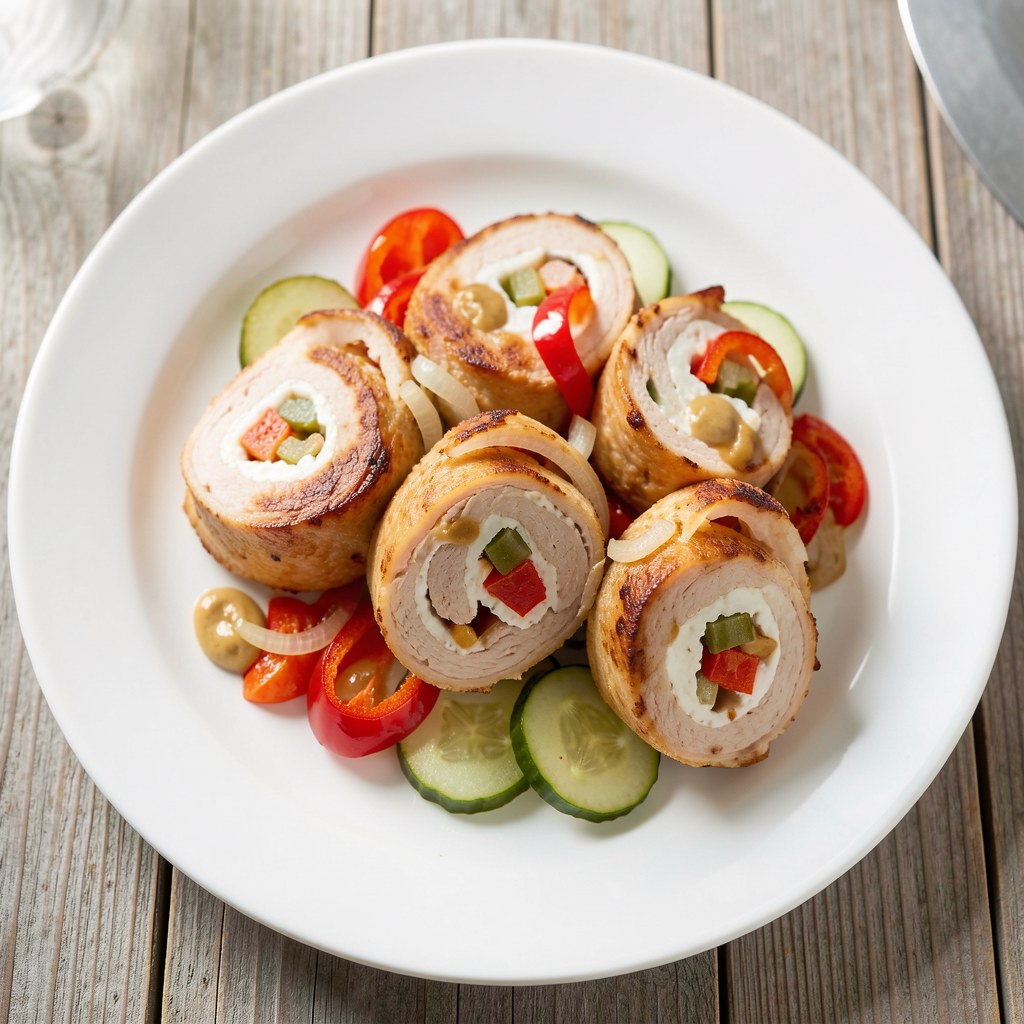 Zawijaski drobiowe z serem