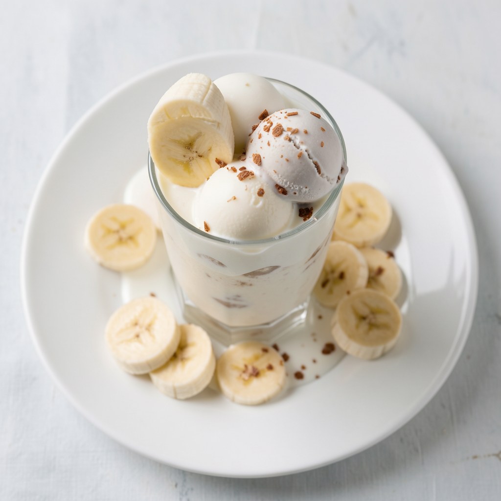 Shake bananowo-lodowy