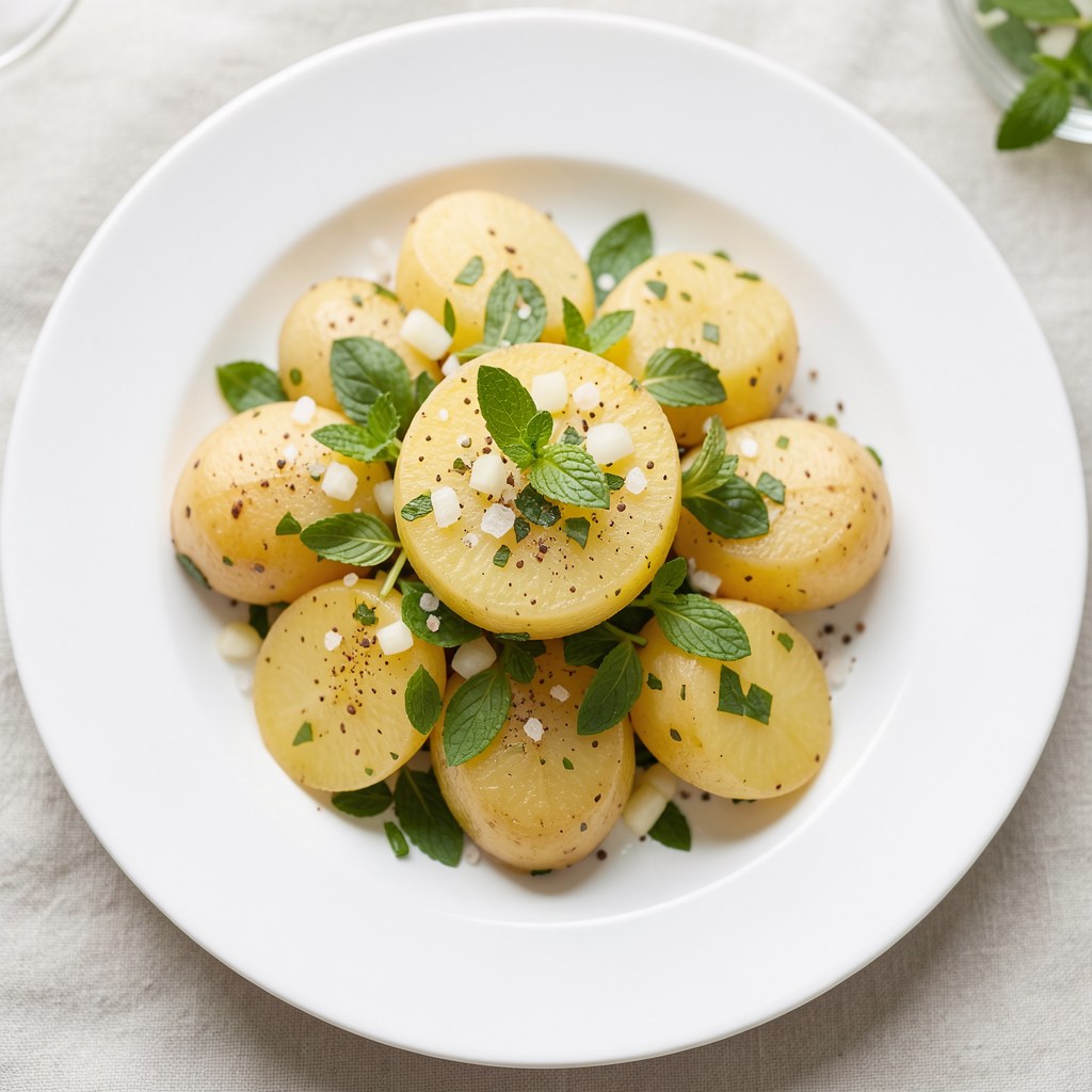 mlode ziemniaki z mieta