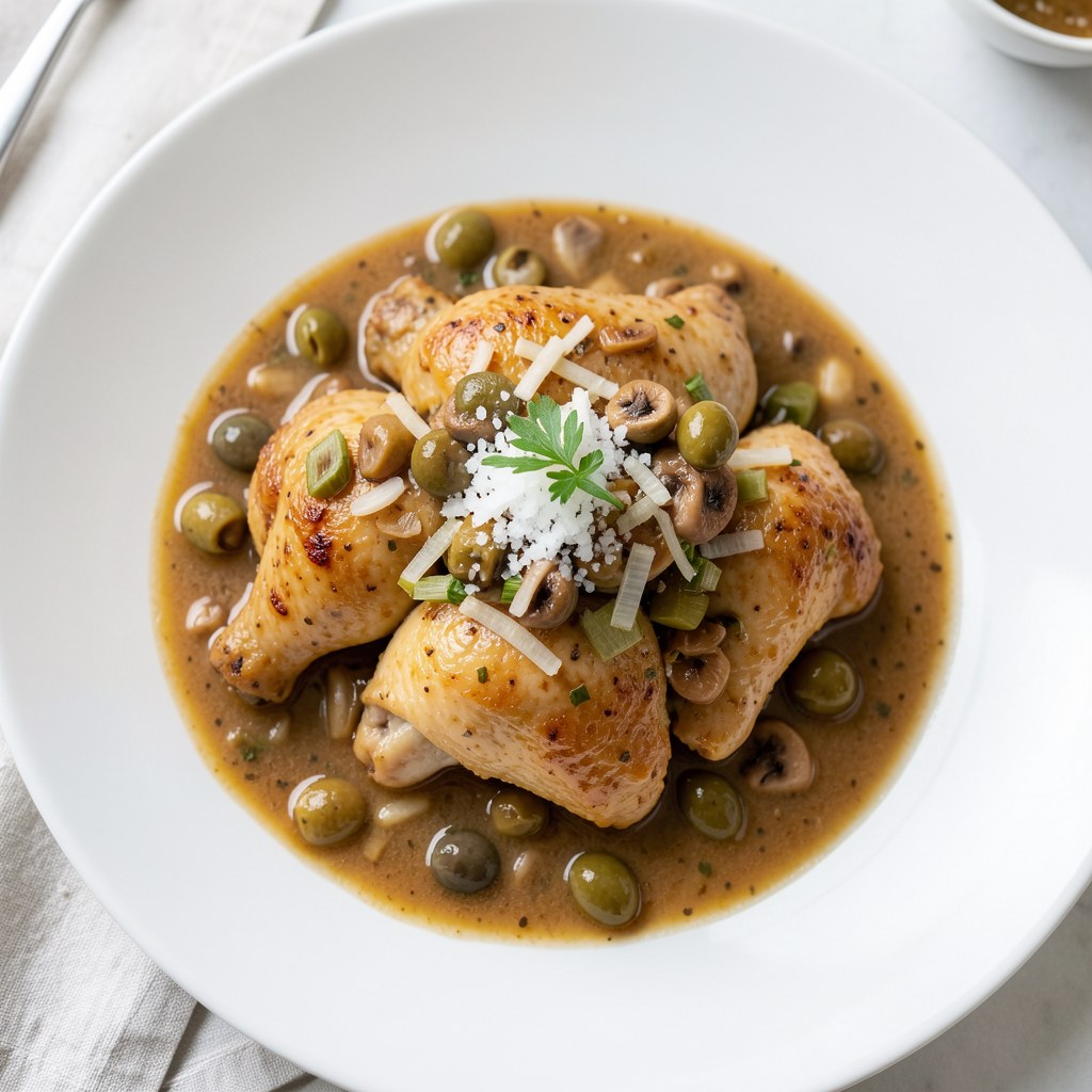 Kurczak w sosie sojowo grzybowym