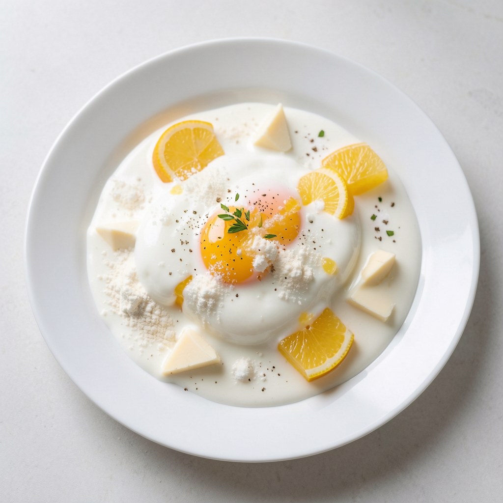 Jajka w białym sosie