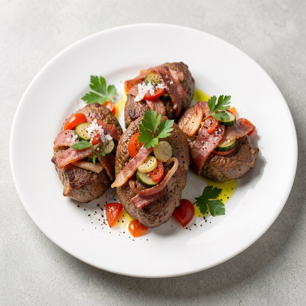 Zrazy wołowe z pikantnym nadzieniem