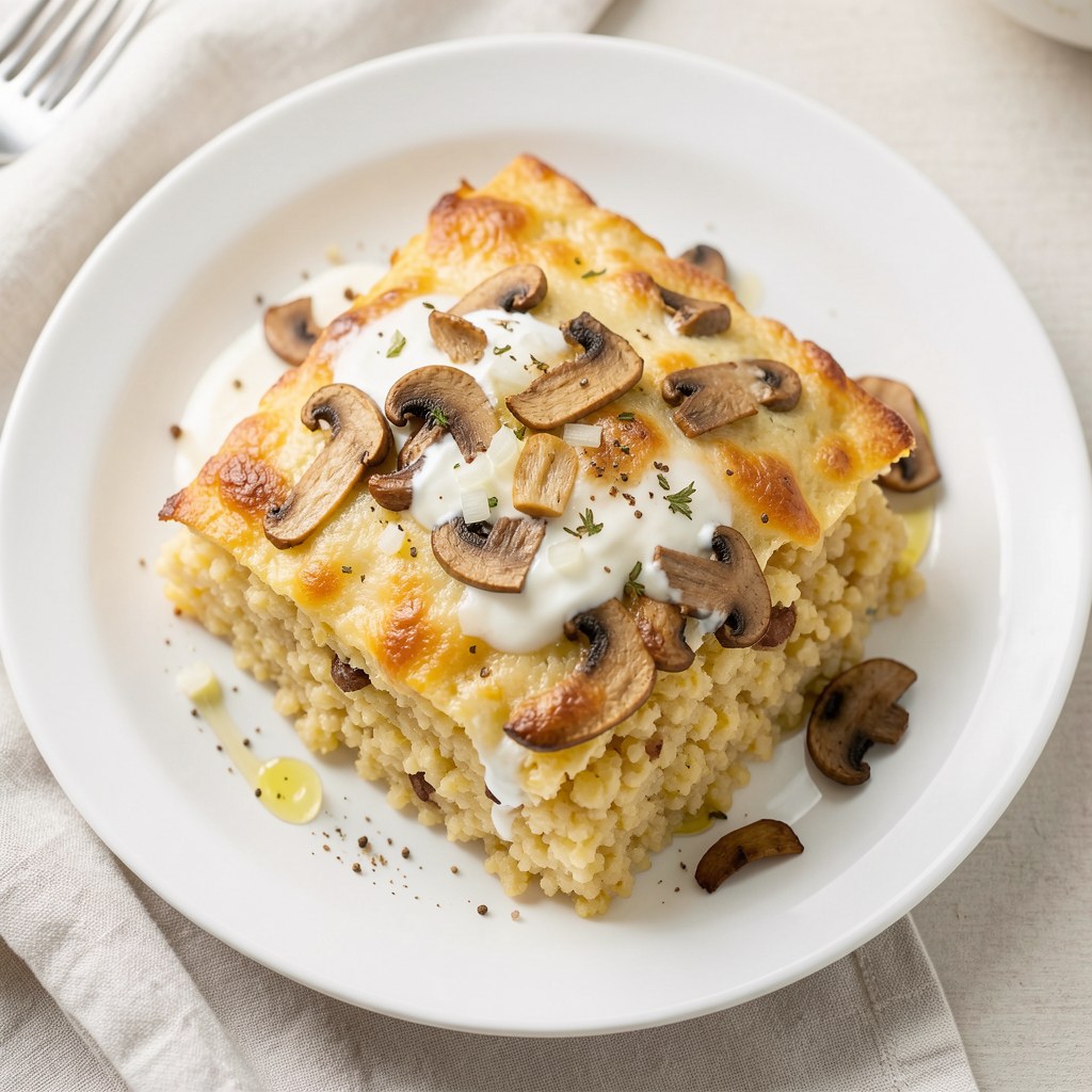 Kasza gryczana zapiekana z grzybami