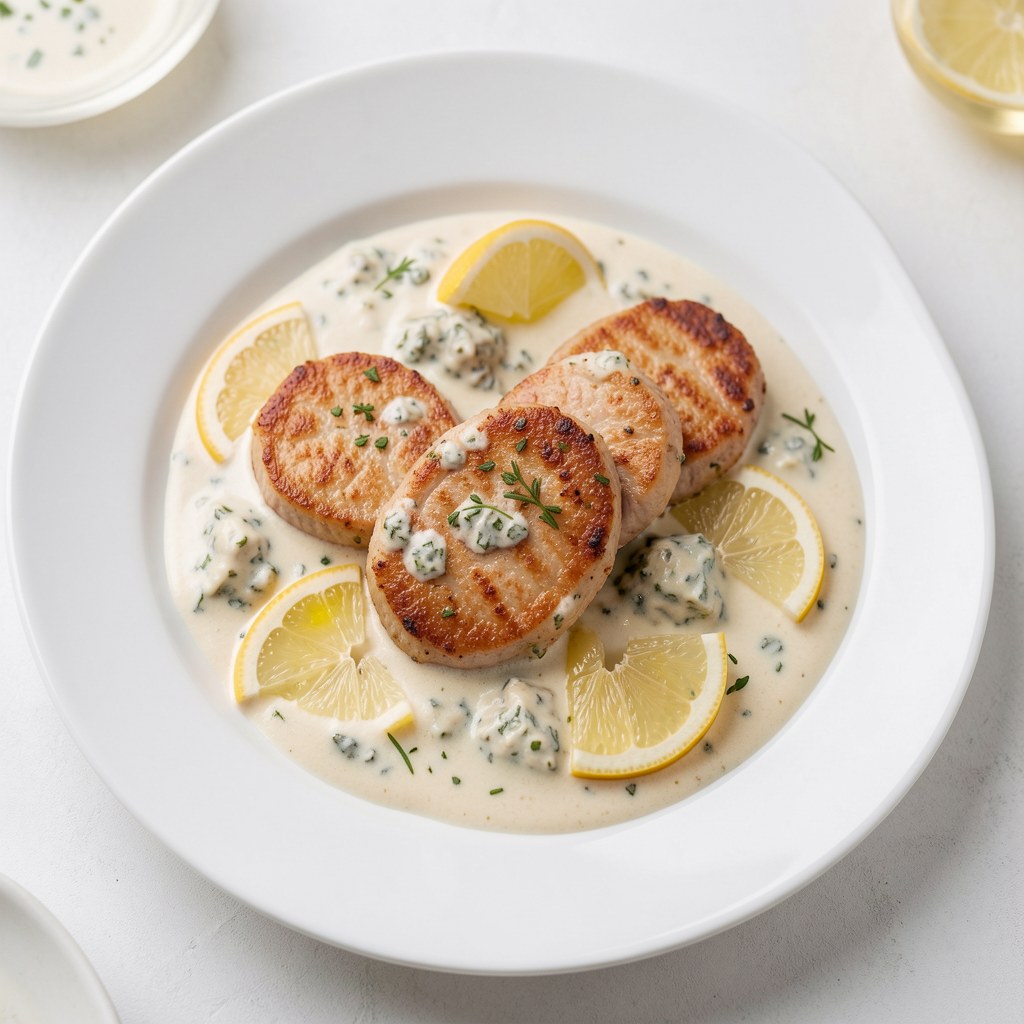 Medaliony w sosie musztardowym