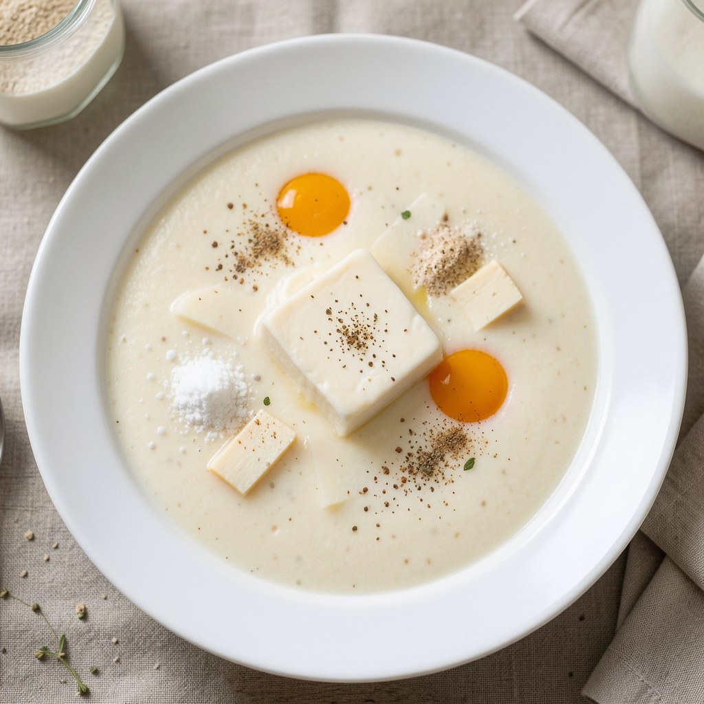 Zupa z serkiem topionym