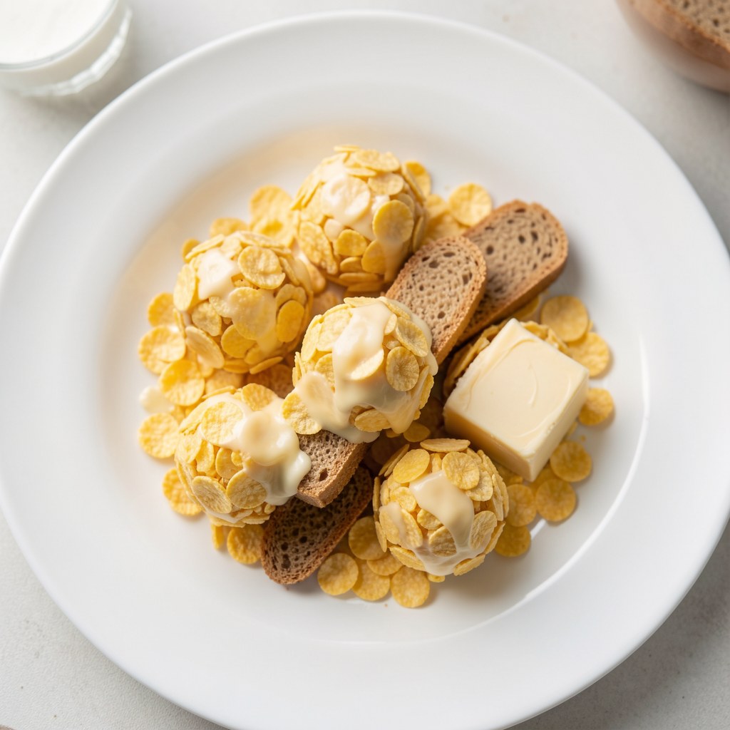 Słodkie kulki z płatków kukurydzianych i batonów