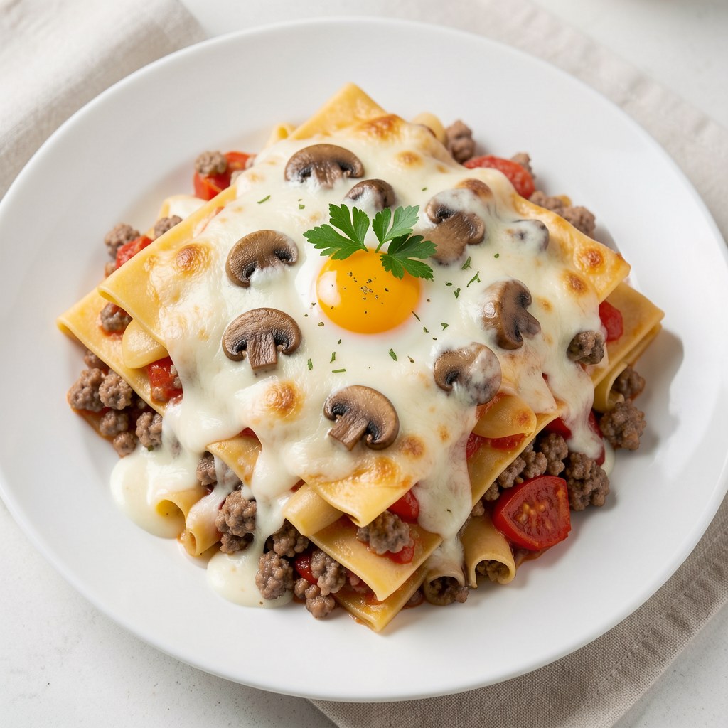 Lasagne mięsno-grzybowa