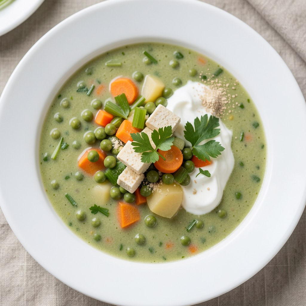 Zupa z zielonego groszku